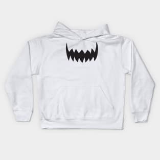 scary teeth face mask Kids Hoodie